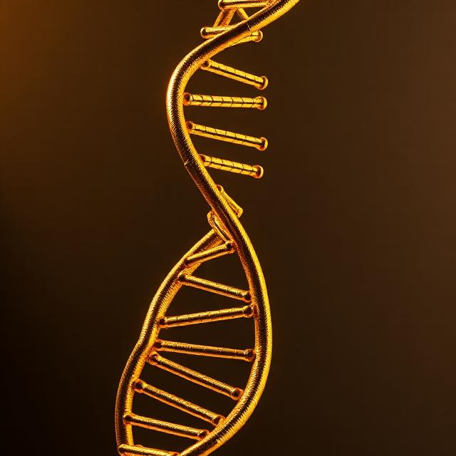 Golden DNA helix